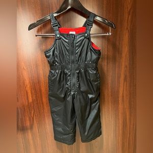 18-24 Months Black Snowbibs